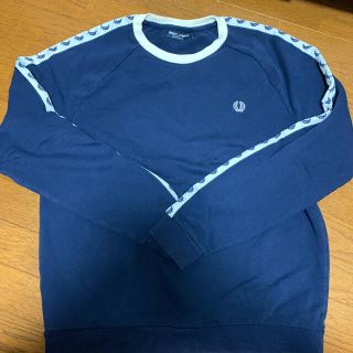 新品 FRED PERRY フレッドペリー メンズ スウェット ネイビーＬサイズ