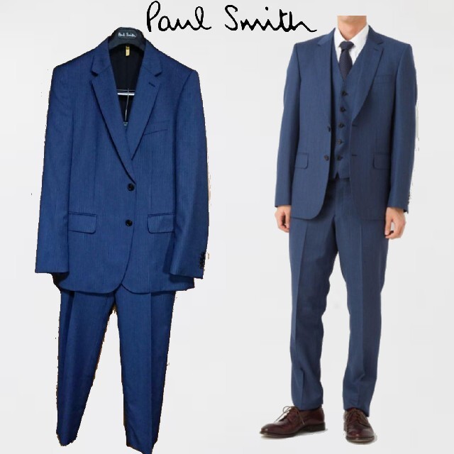 美品★定価11万Paul Smith スーツS　ゼニアZegna  AW秋冬