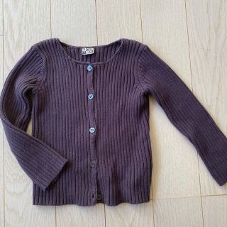 ボンポワン(Bonpoint)の美品　ボントン　リブカーディガン　4A bonton(カーディガン)