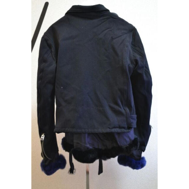 08sircus コンバインドウィーブニットライダース レッキスラビットファー メンズのジャケット/アウター(ライダースジャケット)の商品写真