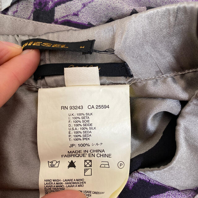 中古 DIESEL black gold シルク100% ショートパンツ