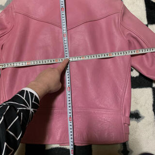 【LE CIEL BLEU】 ピンク ライダースジャケット ダブル X2135