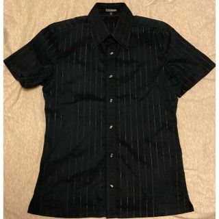 ゴーサンゴーイチプールオム(5351 POUR LES HOMMES)の5351 半袖　黒　シャツ　ストライプ　中古美品(Tシャツ/カットソー(半袖/袖なし))