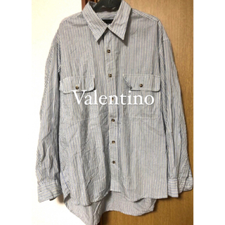 VALENTINO - バレンティノ ストライプシャツの通販｜ラクマ