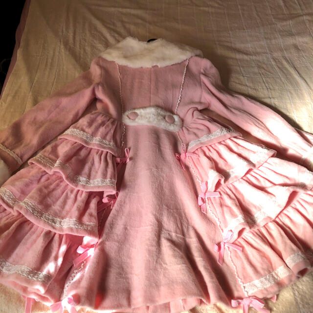 Angelic Pretty(アンジェリックプリティー)のロマンティックプリンセスコート　ピンク レディースのジャケット/アウター(ロングコート)の商品写真