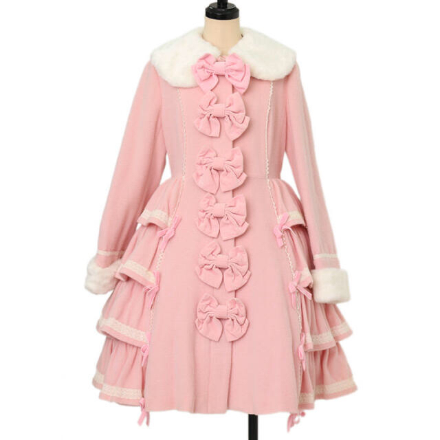 Angelic Pretty(アンジェリックプリティー)のロマンティックプリンセスコート　ピンク レディースのジャケット/アウター(ロングコート)の商品写真