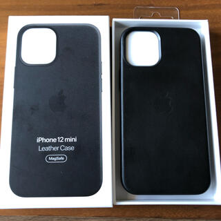 アップル(Apple)のMagSafe対応iPhone 12 miniレザーケース - ブラック(iPhoneケース)