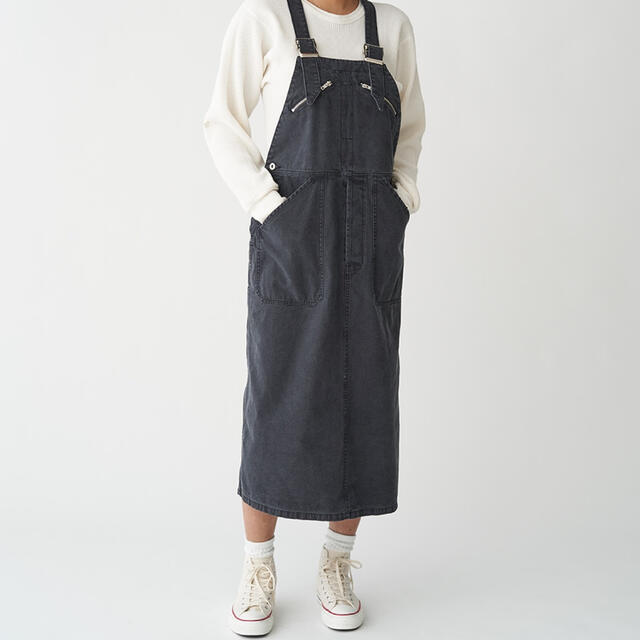 DANTON(ダントン)の♡m♡さま専用！DANTON☆チノジャンパースカート☆未使用品 レディースのパンツ(サロペット/オーバーオール)の商品写真