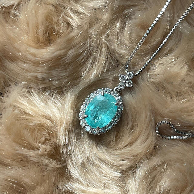 SALE/10%OFF 希少❤️ パライバトルマリン ダイヤモンド ネックレス