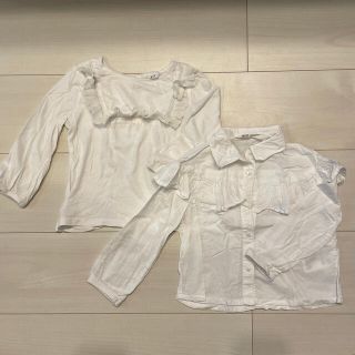 ベビーギャップ(babyGAP)のbabygap H&M 長袖Tシャツ&シャツ　セット　92cm95cm(Tシャツ/カットソー)