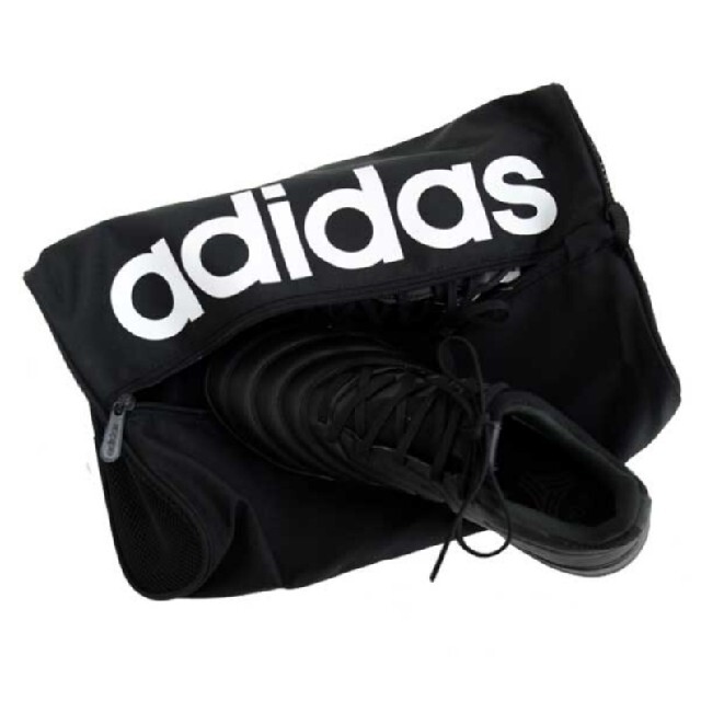 adidas(アディダス)の新品未使用 アディダス リニアシューズバッグ ブラック FSX08 スポーツ/アウトドアのスポーツ/アウトドア その他(その他)の商品写真
