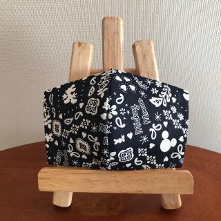 ディズニー(Disney)のハンドメイド【ペイズリーミッキー】インナーマスク ディズニー  キッズ ネイビー(その他)