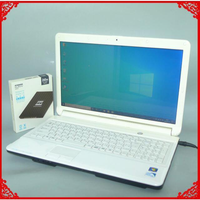 搭載USBノートPC 富士通 AH42/C Pentium 250G Win10