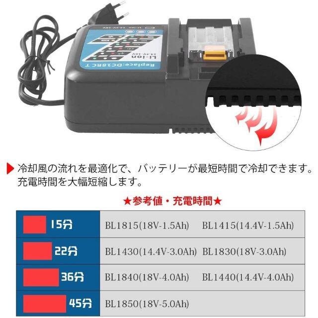 Makita(マキタ)のマキタ DC18RC 互換 急速充電器 14.4v/18v 充電完了メロディ付  スマホ/家電/カメラのスマホ/家電/カメラ その他(その他)の商品写真