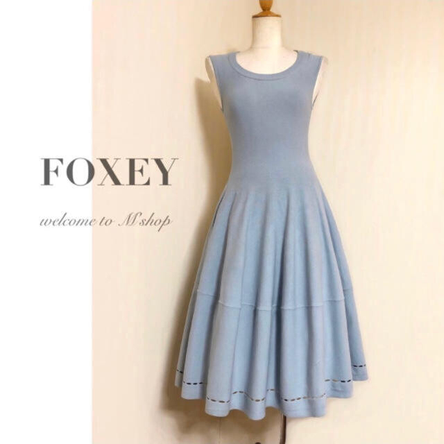 美品♡ FOXEY 掲載 即完売 美シルエット ニット ワンピース フォクシー