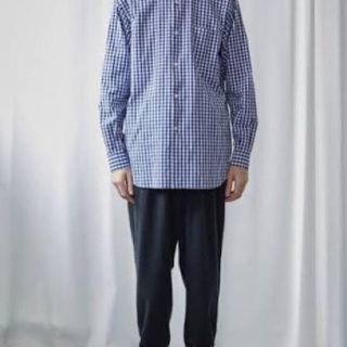 comoli 17ss ギンガムチェックシャツ