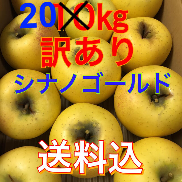 【送料込】訳あり葉とらずりんご シナノゴールド 約20kg  食品/飲料/酒の食品(フルーツ)の商品写真