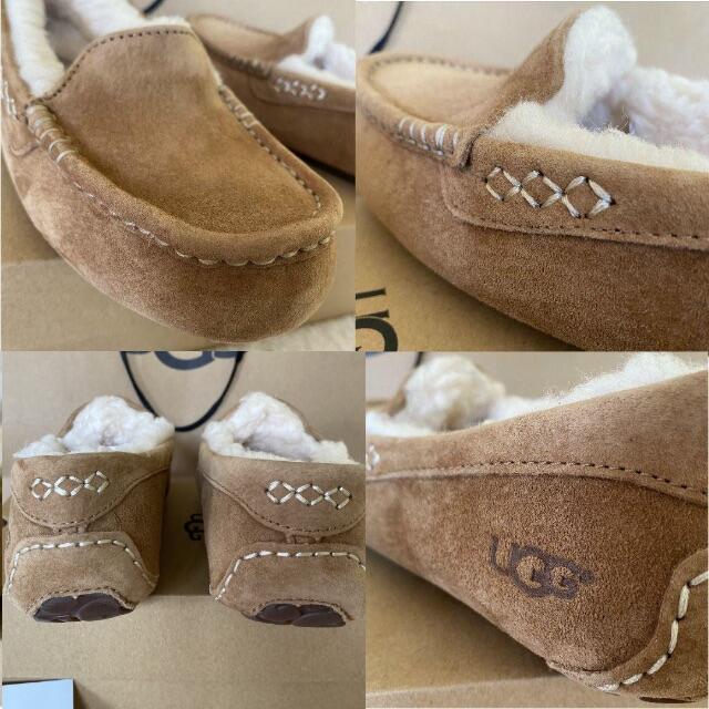 UGG(アグ)の新品 UGG アンスレーローファー モカシン ボア チェスナット 茶 23cm レディースの靴/シューズ(スリッポン/モカシン)の商品写真