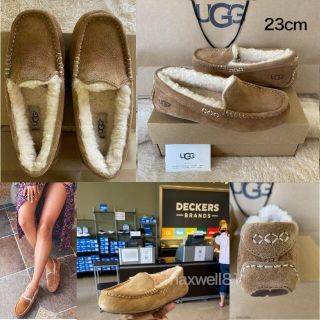 アグ(UGG)の新品 UGG アンスレーローファー モカシン ボア チェスナット 茶 23cm(スリッポン/モカシン)