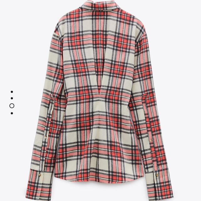 ZARA(ザラ)のZARA ディストラクトチェックシャツ　サイズL レディースのトップス(シャツ/ブラウス(長袖/七分))の商品写真