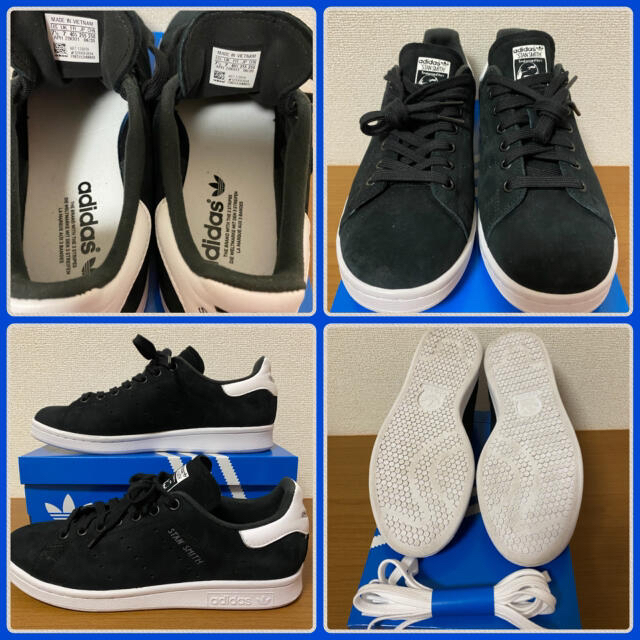 adidas(アディダス)のアディダス　黒　スウェード　スニーカー　stan smith 25.5cm レディースの靴/シューズ(スニーカー)の商品写真