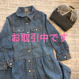 プチバトー(PETIT BATEAU)の美品　プチバトー  デニムワンピース　94(ワンピース)