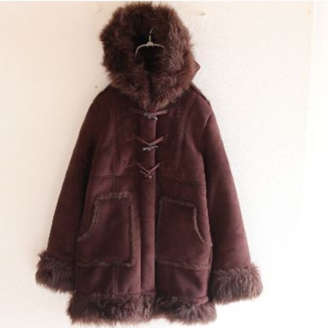 GAP Kids(ギャップキッズ)のGAP Kid's キッズ スウェード調 ファー COAT コート 140 キッズ/ベビー/マタニティのキッズ服女の子用(90cm~)(ジャケット/上着)の商品写真