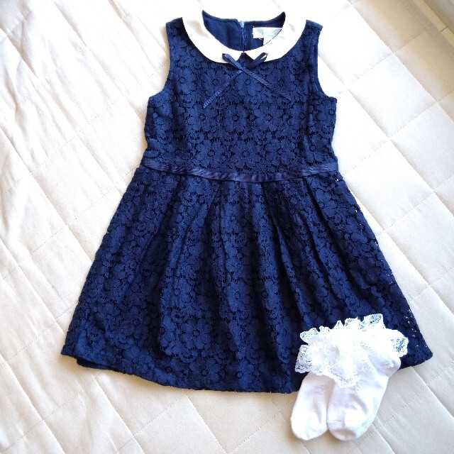 motherways(マザウェイズ)のマザウェイズ　ワンピース　120cm＋くつ下 キッズ/ベビー/マタニティのキッズ服女の子用(90cm~)(ワンピース)の商品写真