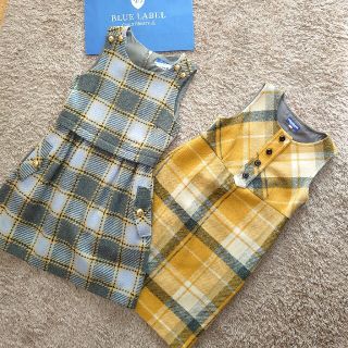 バーバリーブルーレーベル(BURBERRY BLUE LABEL)のウールワンピース　2点セット販売　バーバリー　クレストブリッジ(ひざ丈ワンピース)