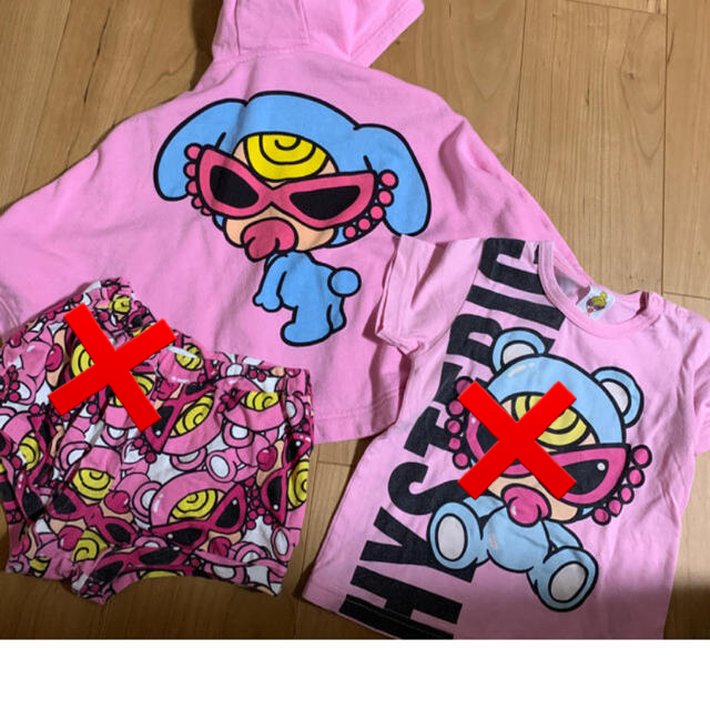 HYSTERIC MINI(ヒステリックミニ)のたれみみポンチョ キッズ/ベビー/マタニティのベビー服(~85cm)(Ｔシャツ)の商品写真