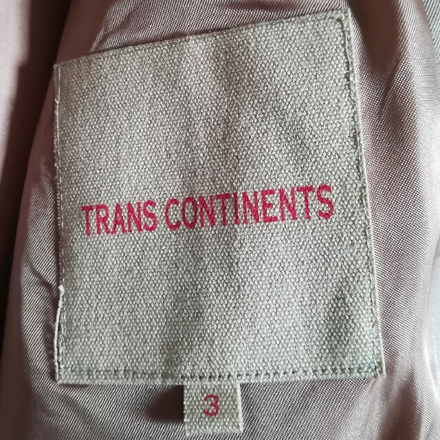 TRANS CONTINENTS(トランスコンチネンツ)のトランスコンチネンツ　トレンチコート レディースのジャケット/アウター(トレンチコート)の商品写真