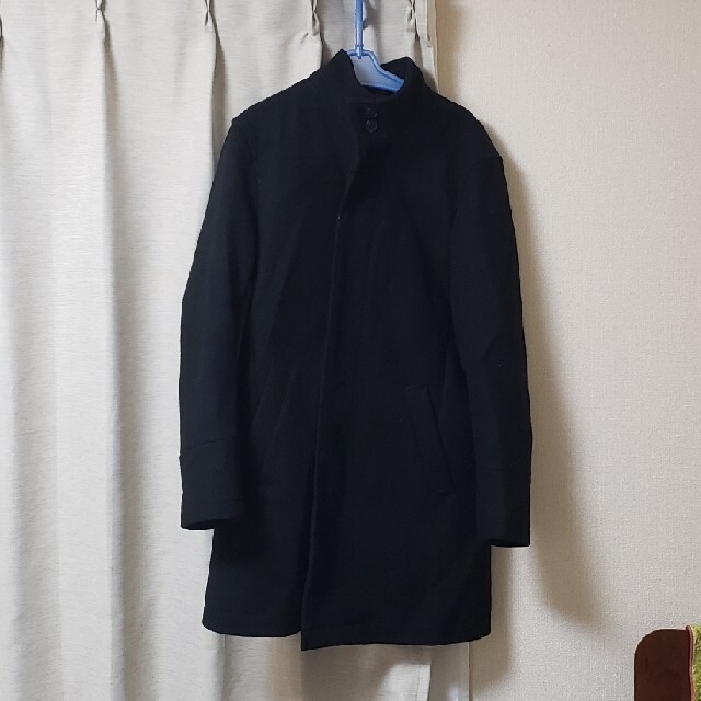 URBAN RESEARCH(アーバンリサーチ)のアーバンリサーチ ウール コート Lサイズ ブラック メンズのジャケット/アウター(チェスターコート)の商品写真