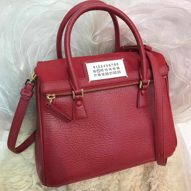 Maison Martin Margiela(マルタンマルジェラ)の☆超美品☆メゾンマルジェラ 5AC ハンドバッグ ショルダーバッグ 赤 レディースのバッグ(ハンドバッグ)の商品写真