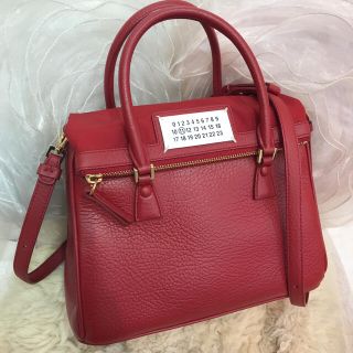 マルタンマルジェラ(Maison Martin Margiela)の☆超美品☆メゾンマルジェラ 5AC ハンドバッグ ショルダーバッグ 赤(ハンドバッグ)