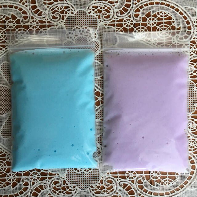スカイブルー&紫ぶどうヨーグルトスライム 240ml 手作り ハンドメイドの素材/材料(各種パーツ)の商品写真