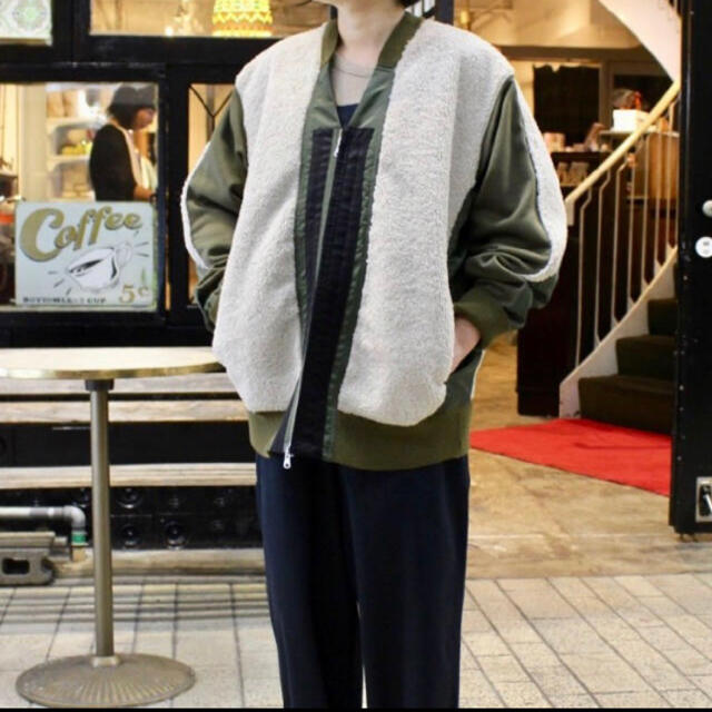 TOGA VIRILIS 18AW ノーカラーボアジャケット - ブルゾン