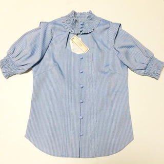 イートミー(EATME)のシャーリングコットンシャツ(シャツ/ブラウス(半袖/袖なし))