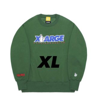 XLARGE collaboration with FR2 Crew Sweat 直売お値下 XLARGE×fr2 コラボスウェット グリーン Lサイズ スウェット