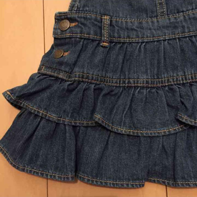 babyGAP(ベビーギャップ)の新品♡デニム2段フリルワンピ♡70. キッズ/ベビー/マタニティのベビー服(~85cm)(ワンピース)の商品写真