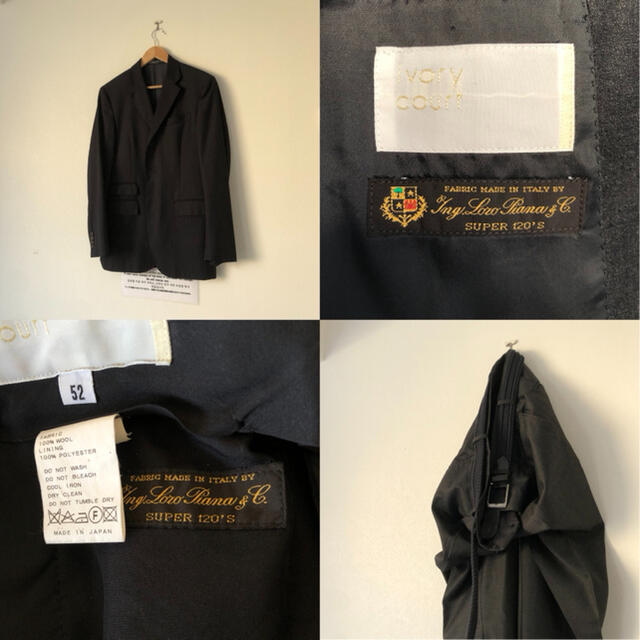 LORO PIANA(ロロピアーナ)のvintage セットアップ　定価9万円　ロロピアーナ　メンズ　ダークグレー メンズのスーツ(セットアップ)の商品写真