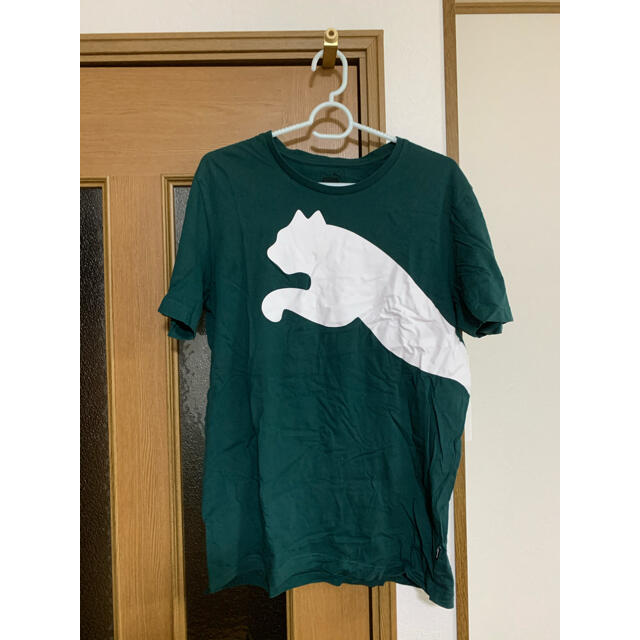 PUMA(プーマ)のPUMA プーマ Tシャツ メンズ L 緑 グリーン 綿100% 白 ホワイト メンズのトップス(Tシャツ/カットソー(半袖/袖なし))の商品写真