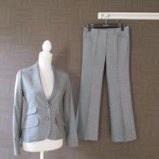 スーツカンパニー(THE SUIT COMPANY)のスーツカンパニー 千鳥 パンツスーツ 38 40 秋冬 美品(スーツ)