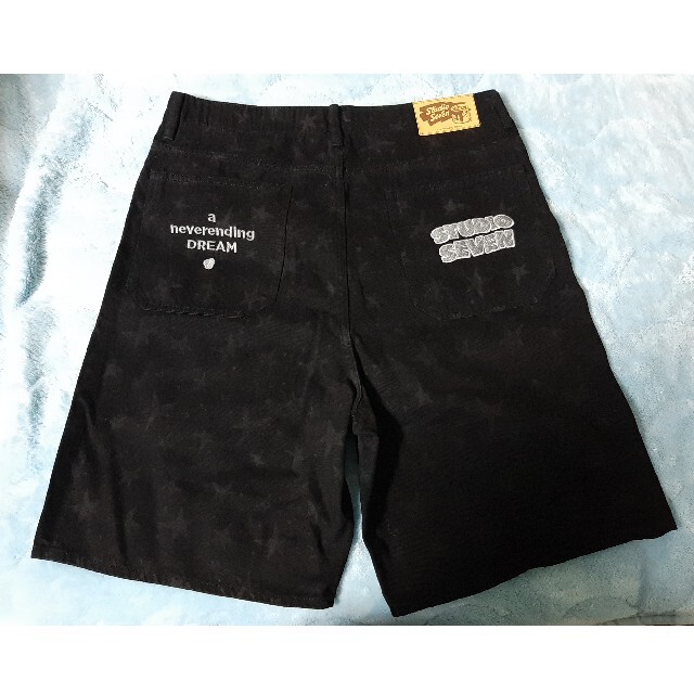 GU(ジーユー)の⚠最終値下げ！StudioSeven×GU デニムハーフパンツ 黒 メンズ XL メンズのパンツ(ショートパンツ)の商品写真