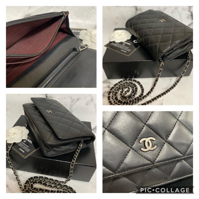 CHANEL(シャネル)の【美品☆】CHANEL マトラッセ チェーンウォレット / ブラック レディースのバッグ(ショルダーバッグ)の商品写真