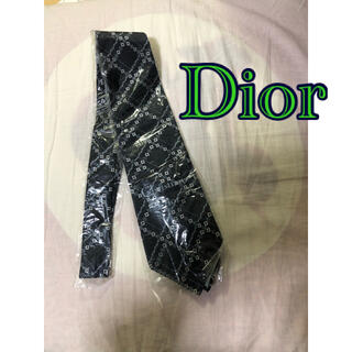 クリスチャンディオール(Christian Dior)の新品未使用　クリスチャンディオール Dior ネクタイ 紺ネイビー　シルク　(ネクタイ)