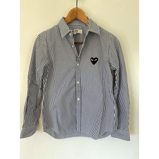 コムデギャルソン(COMME des GARCONS)のコムデギャルソン　プレイハート　レディースストライプシャツ　サイズM(シャツ/ブラウス(長袖/七分))