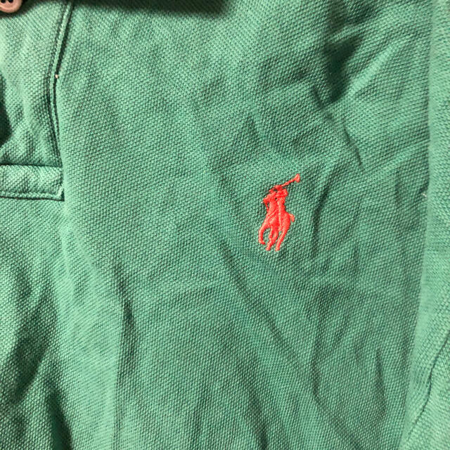 POLO RALPH LAUREN(ポロラルフローレン)のPolo ポロ　ラルフ・ローレン　長袖　グリーン　美品　メンズUSLサイズ メンズのトップス(ポロシャツ)の商品写真