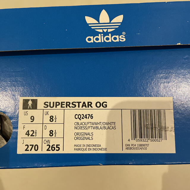 新品未使用　adidas SUPERSTAR OG CQ2476 27.0cm