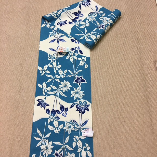 大人気商品 新品 源氏物語 紅型調ゆかた 浴衣 沖縄 綿麻 和装 夏の着物