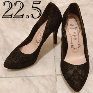 パンプス　ヒール　22.5  ラメ(ハイヒール/パンプス)